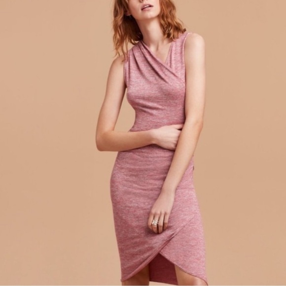 Artizia Wilfred Free Grey Isidora Faux Wrap Dress Size XXS - Picture 2 of 7